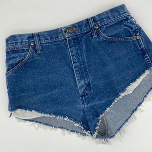 Wrangler cut offs denim jean shorts 13